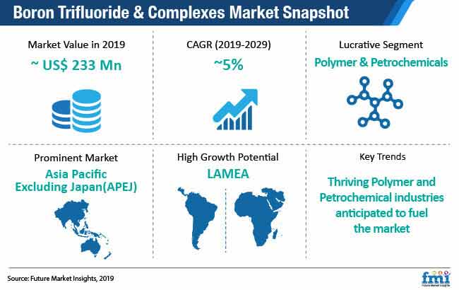 boron trifluoride and complexes market snapshot