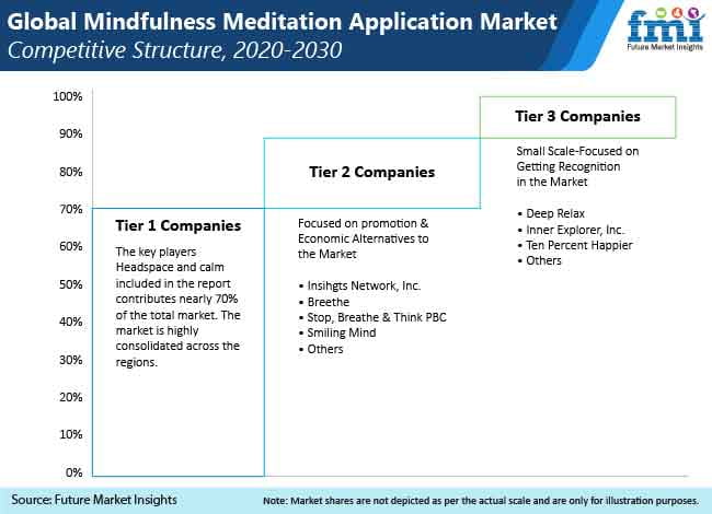 global mindfulness meditation aplication market competitive structure