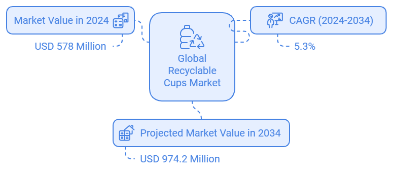 recyclable cups market outlook from 2024 to 2034