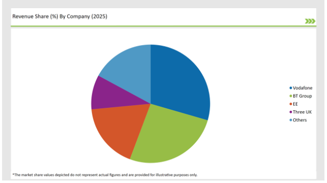 Uk Wireless Telecommunication Services Market Revenue Share By Company 2025