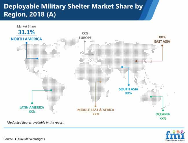 deployable military shelter market share by region pr
